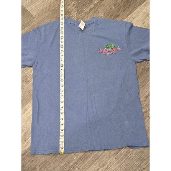 Gildan Blue Daytona Beach Florida Parrodice Parrot Short Sleeved Crew Neck Shirt - Picture 6 of 7